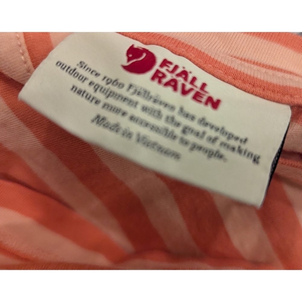 Fjallraven Striped Short Sleeve Tshirt Size Medium - Picture 6 of 7